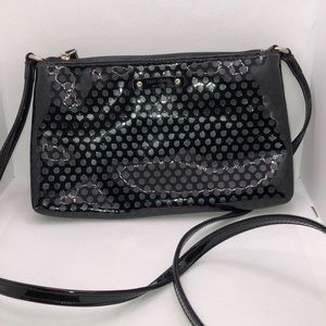 Kate Spade small crossbody black Patent leather purse
